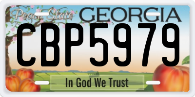 GA license plate CBP5979