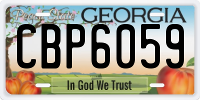 GA license plate CBP6059