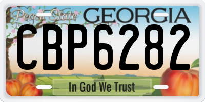 GA license plate CBP6282