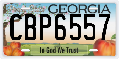 GA license plate CBP6557