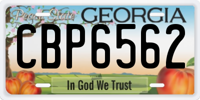 GA license plate CBP6562