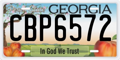 GA license plate CBP6572