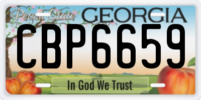 GA license plate CBP6659