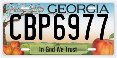 GA license plate CBP6977