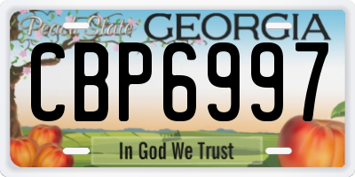 GA license plate CBP6997