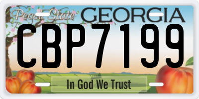 GA license plate CBP7199
