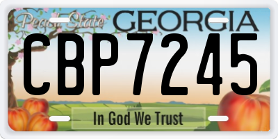 GA license plate CBP7245