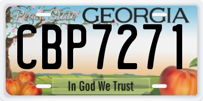 GA license plate CBP7271