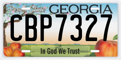 GA license plate CBP7327