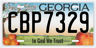 GA license plate CBP7329