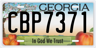 GA license plate CBP7371