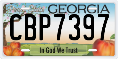 GA license plate CBP7397