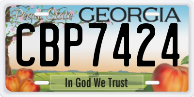 GA license plate CBP7424