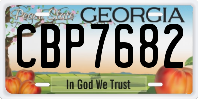 GA license plate CBP7682