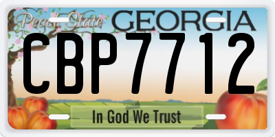 GA license plate CBP7712