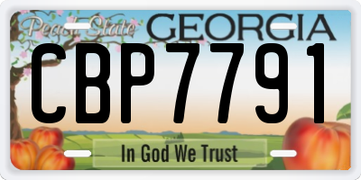 GA license plate CBP7791
