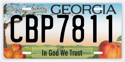 GA license plate CBP7811