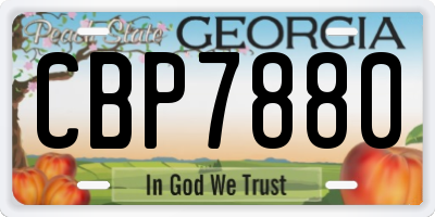 GA license plate CBP7880