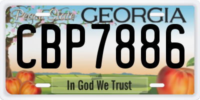 GA license plate CBP7886