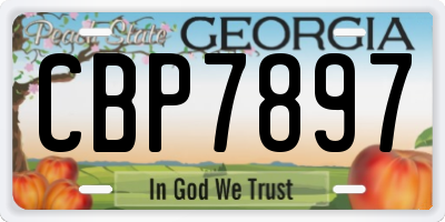 GA license plate CBP7897