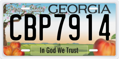 GA license plate CBP7914