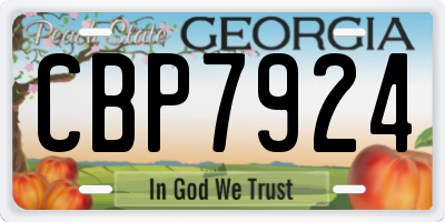 GA license plate CBP7924