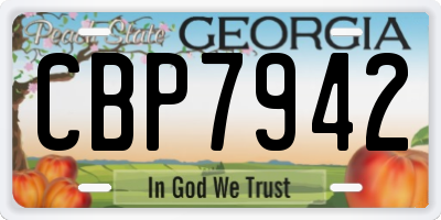 GA license plate CBP7942
