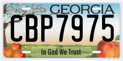 GA license plate CBP7975