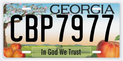 GA license plate CBP7977