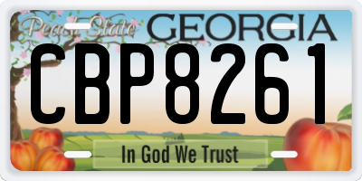 GA license plate CBP8261