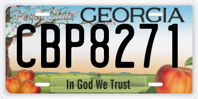 GA license plate CBP8271
