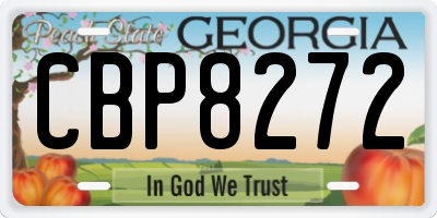 GA license plate CBP8272