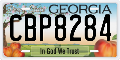GA license plate CBP8284