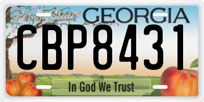 GA license plate CBP8431