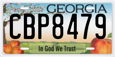 GA license plate CBP8479
