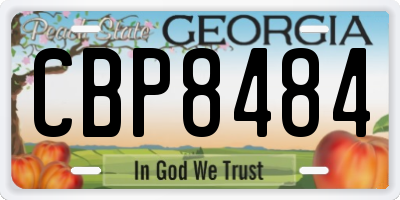 GA license plate CBP8484