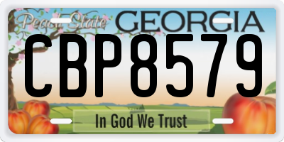GA license plate CBP8579