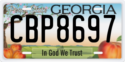 GA license plate CBP8697