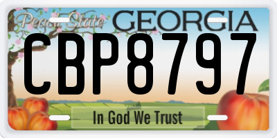 GA license plate CBP8797