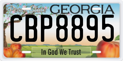 GA license plate CBP8895