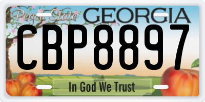 GA license plate CBP8897