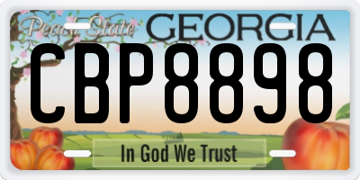 GA license plate CBP8898