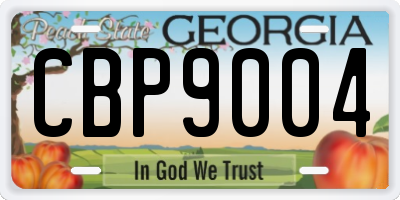 GA license plate CBP9004