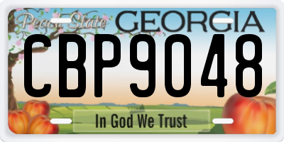 GA license plate CBP9048