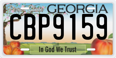 GA license plate CBP9159