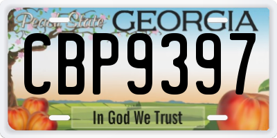GA license plate CBP9397