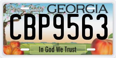 GA license plate CBP9563