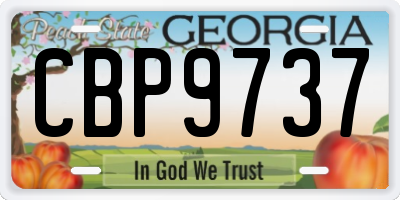 GA license plate CBP9737