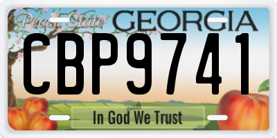 GA license plate CBP9741