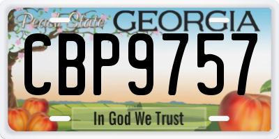 GA license plate CBP9757